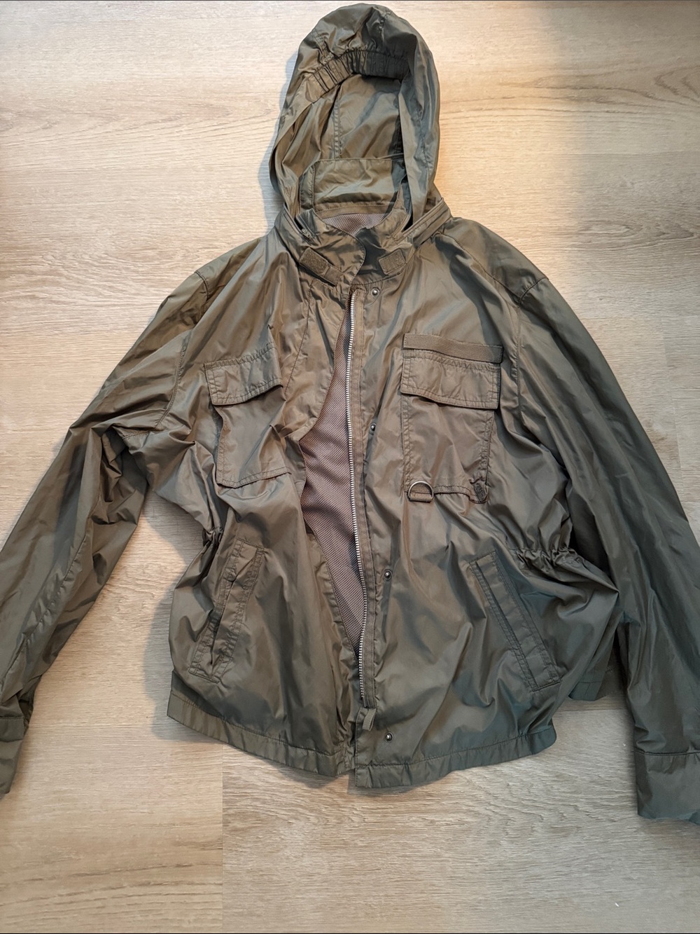 Women’s Gap Hooded Windbreaker Jacket - Olive Green